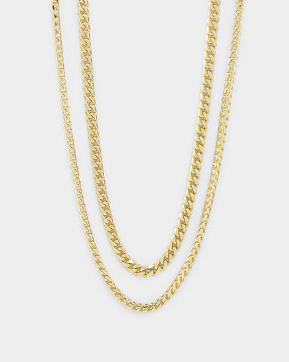 House Of Auric Cuban & Franco Stack 18K Gold Vermeil