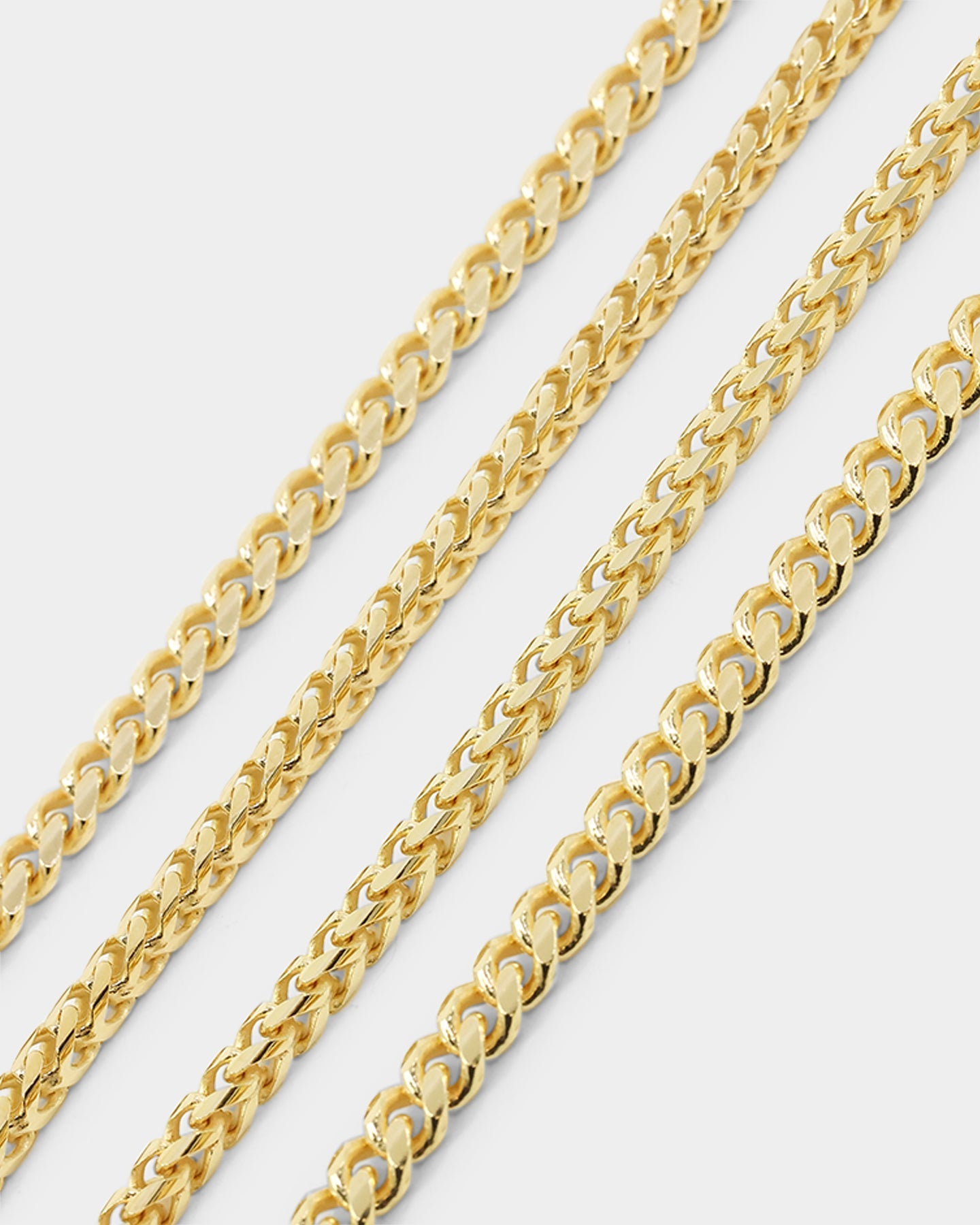 House Of Auric Cuban & Franco Stack 18K Gold Vermeil
