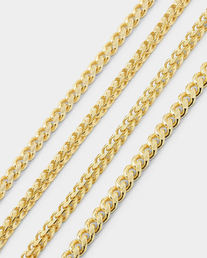 House Of Auric Cuban & Franco Stack 18K Gold Vermeil