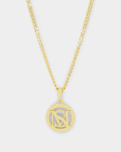 Saint Morta Monogram Pendant Chain Gold