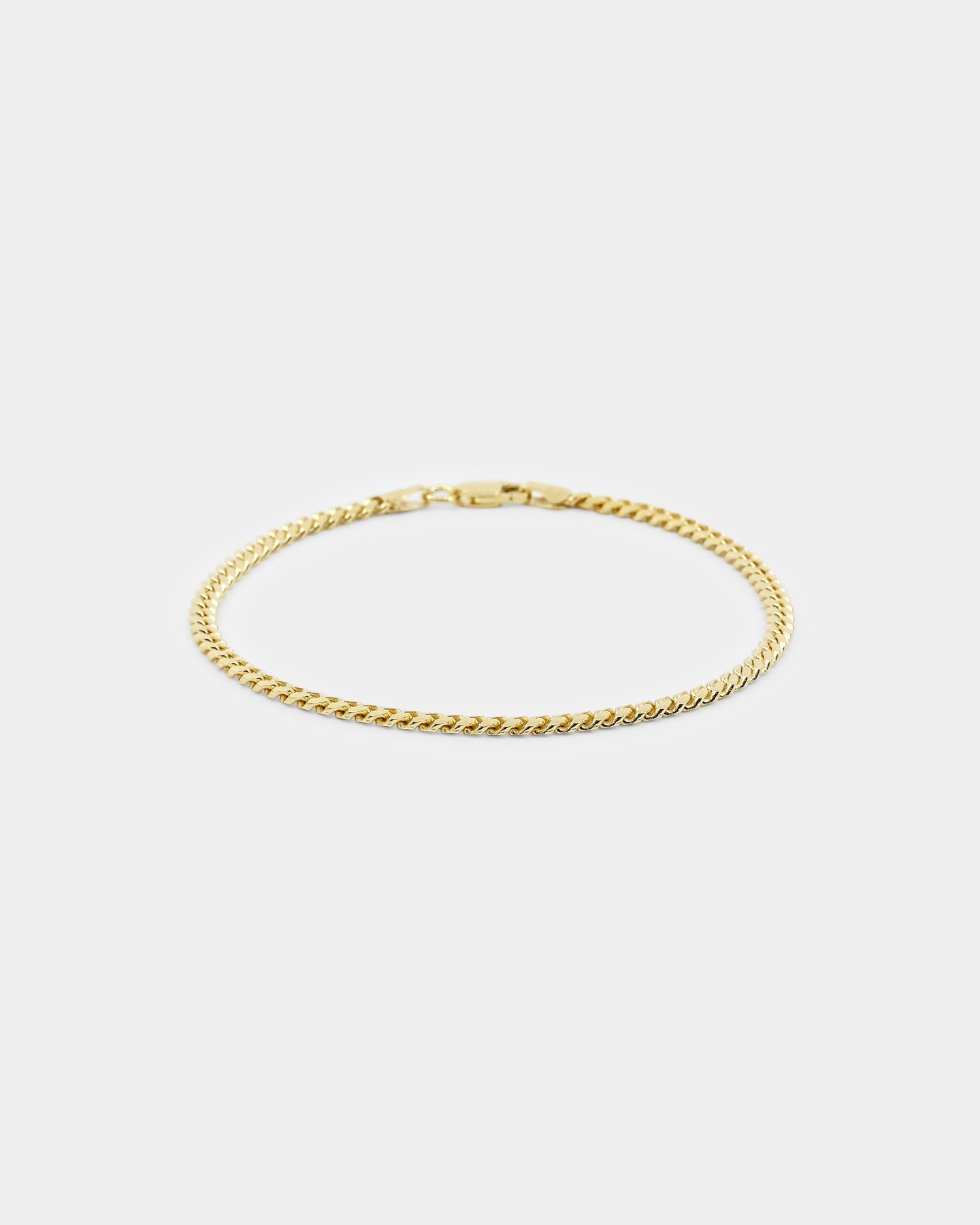 House Of Auric 3mm Cuban Link Bracelet 18k Gold Vermeil