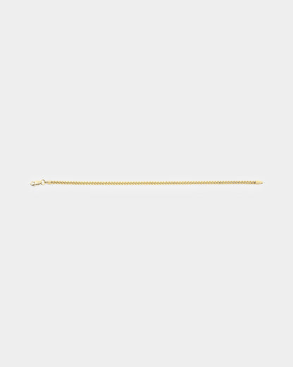 House Of Auric 3mm Cuban Link Bracelet 18k Gold Vermeil