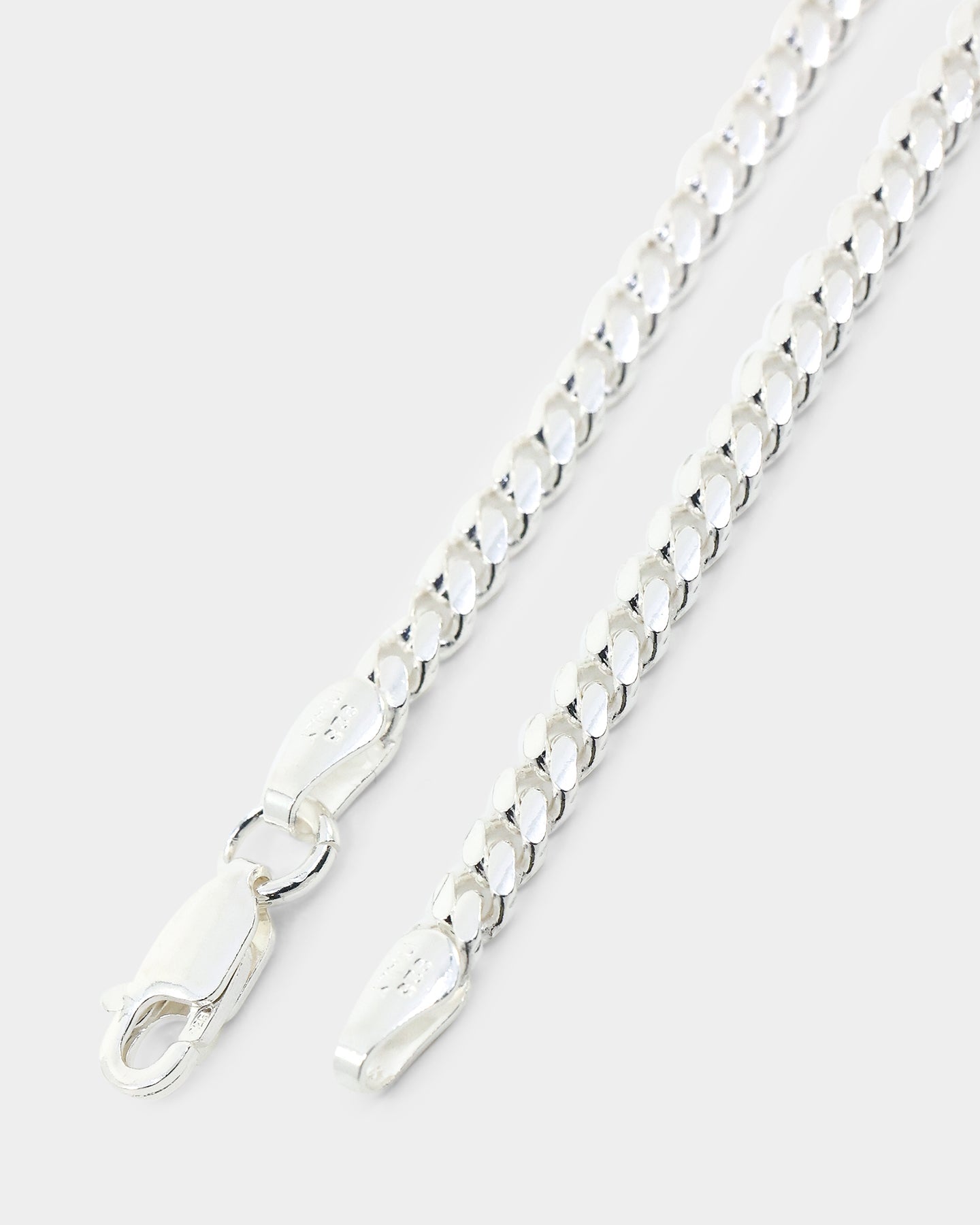 House Of Auric 3mm Cuban Link Bracelet Sterling Silver