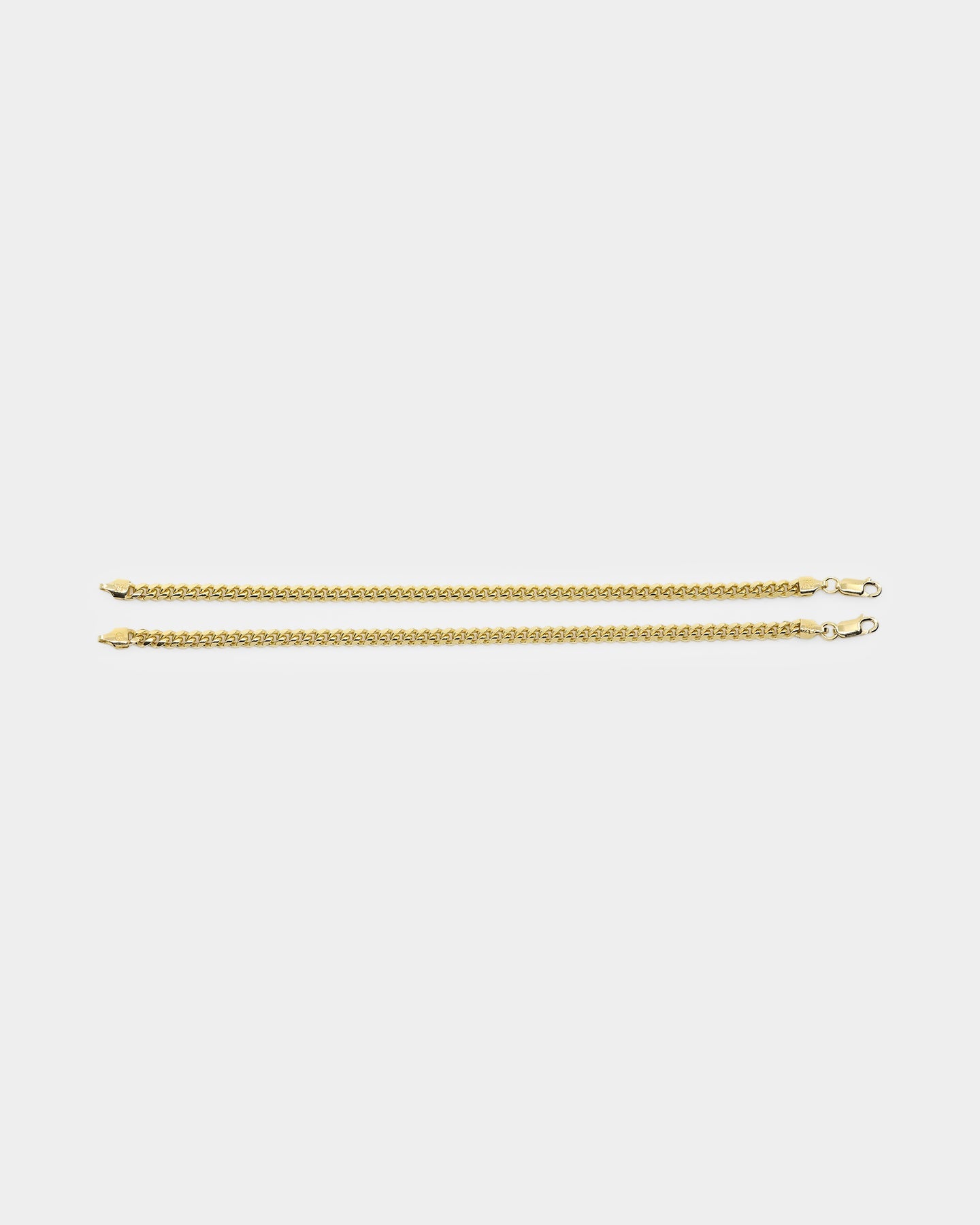 House Of Auric 5mm Cuban Bracelet Set 18k Gold Vermeil