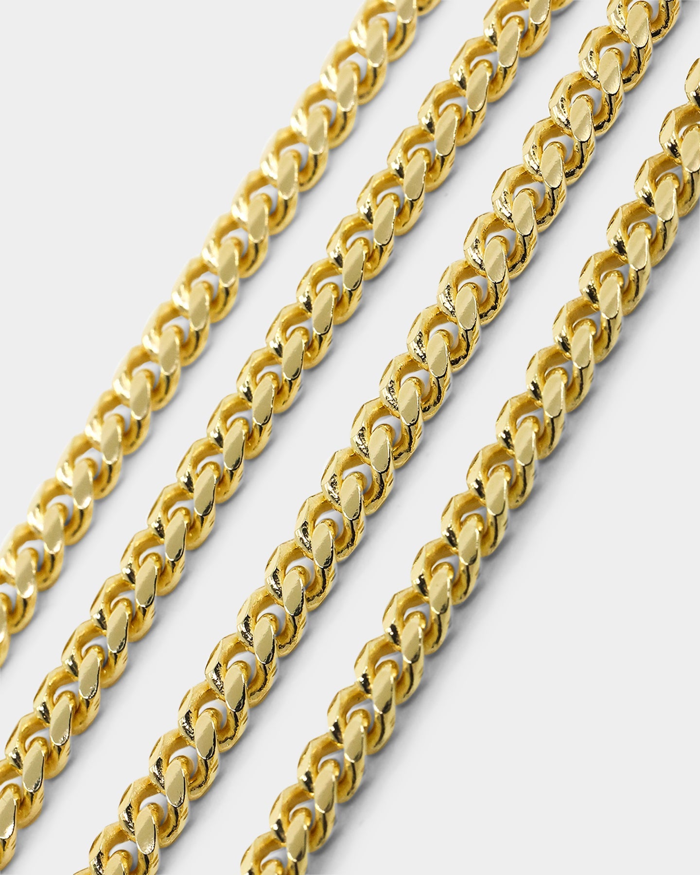 House Of Auric 5mm Cuban Bracelet Set 18k Gold Vermeil