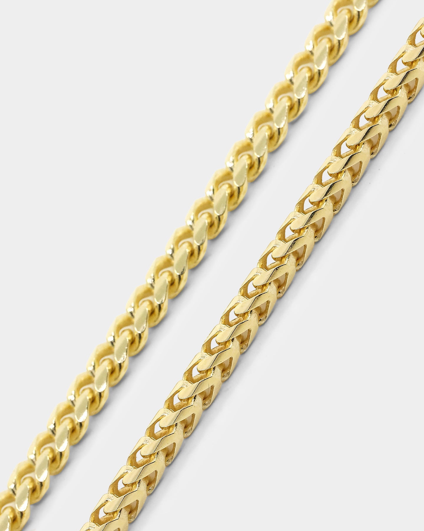 House Of Auric Cuban & Franco Stack Bracelet Set 18k Gold Vermeil