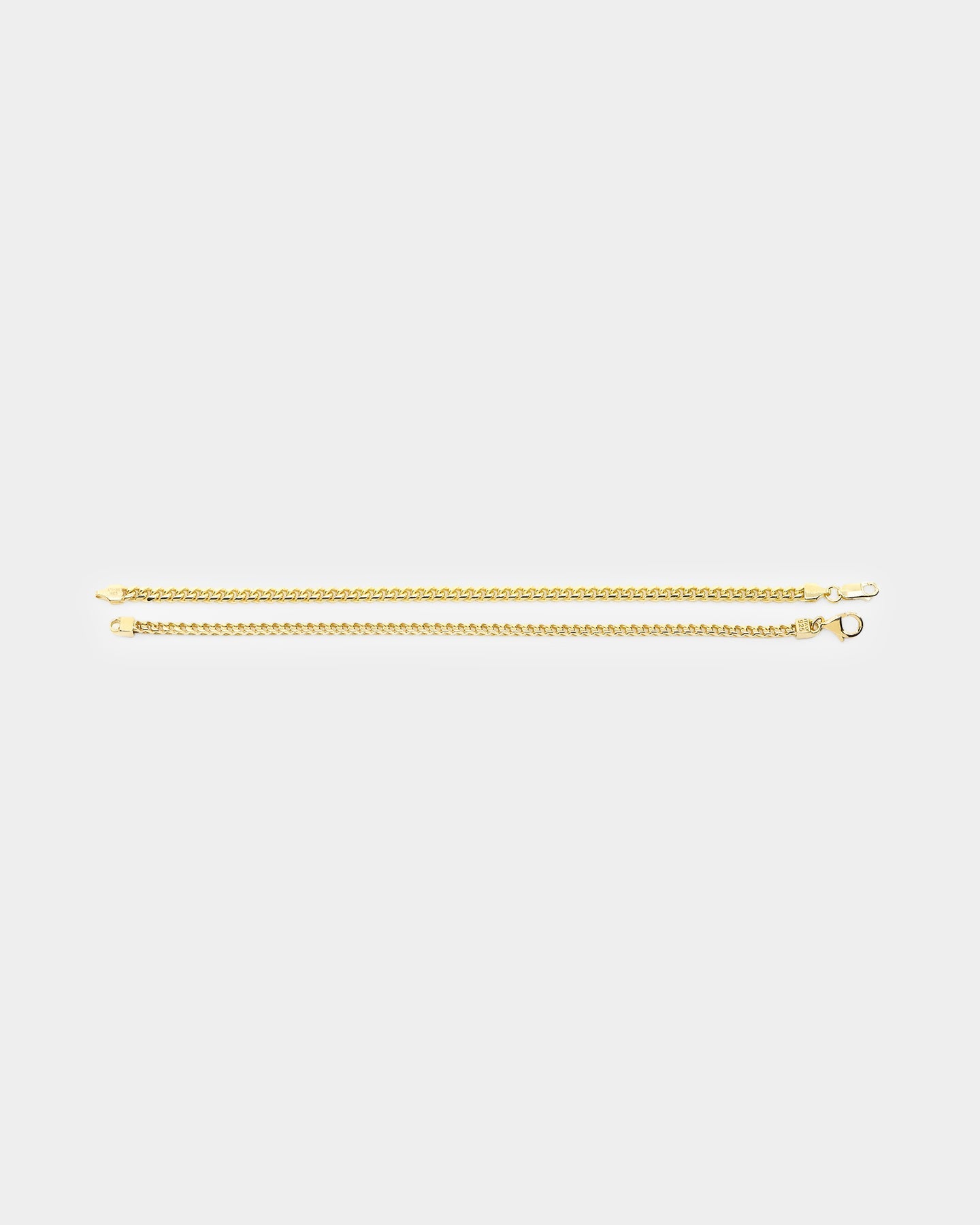 House Of Auric Cuban & Franco Stack Bracelet Set 18k Gold Vermeil