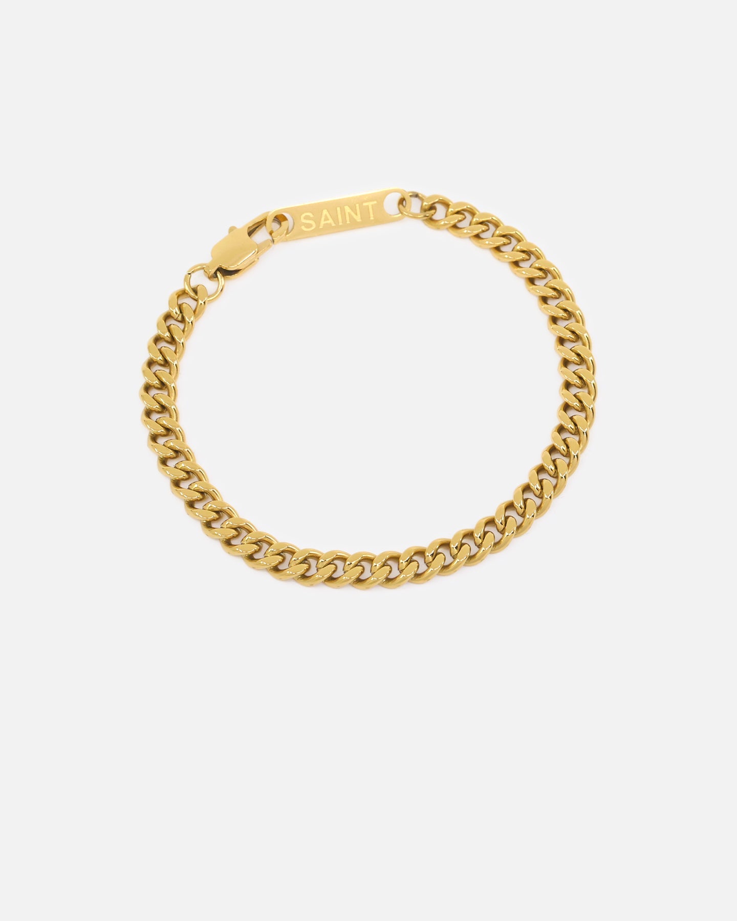 Saint Morta 5mm Cuban Bracelet Gold