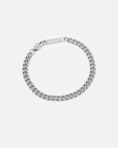 Saint Morta 5mm Cuban Bracelet White Gold