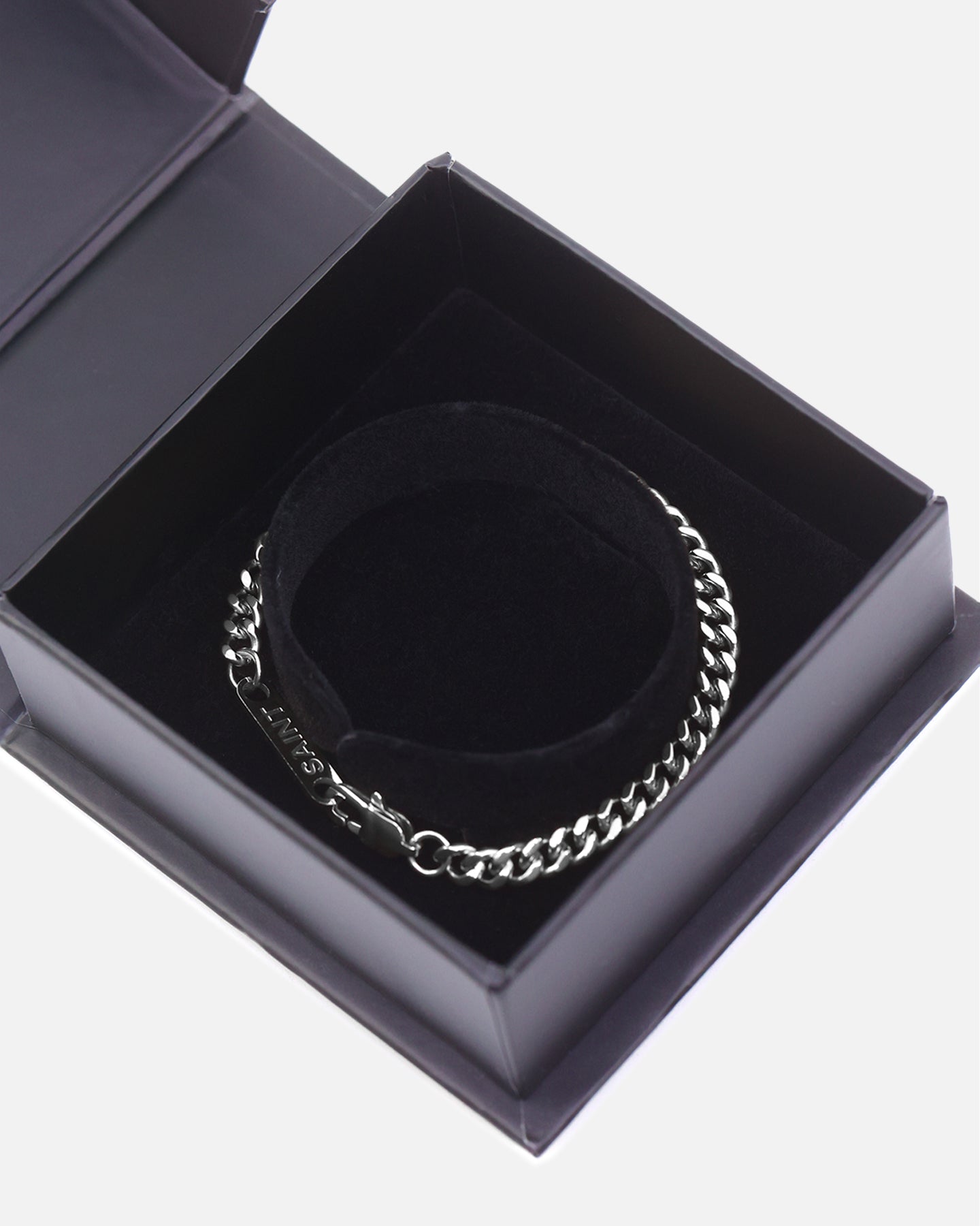 Saint Morta 5mm Cuban Bracelet White Gold