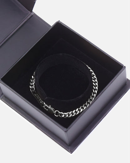 Saint Morta 5mm Cuban Bracelet White Gold