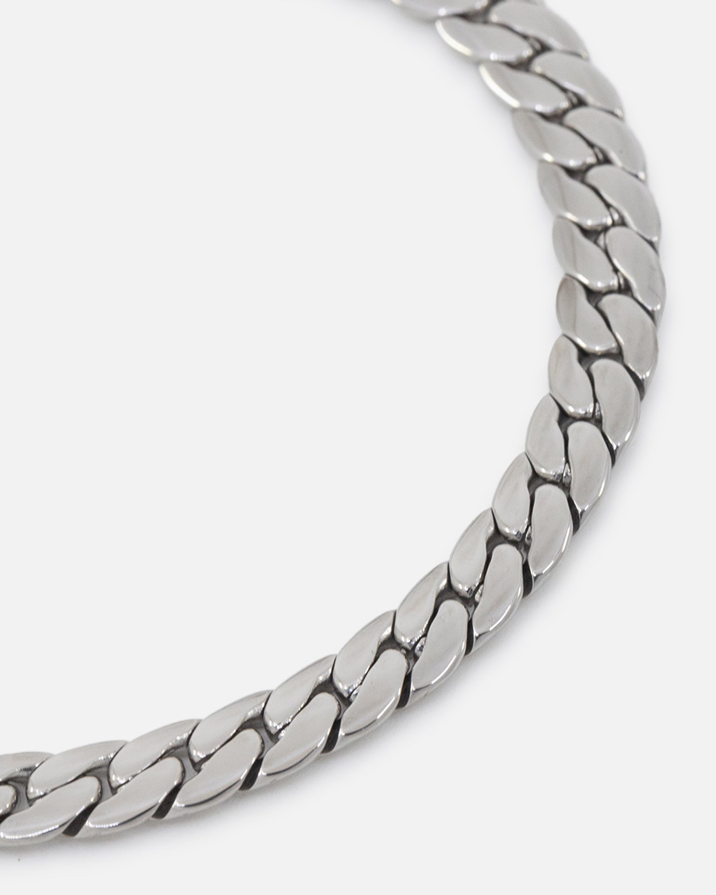 Saint Morta Flat Cuban Snake Bracelet Stainless Steel