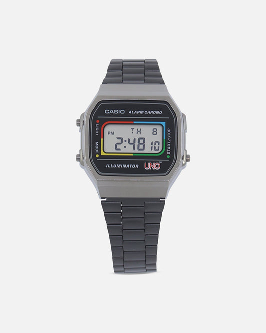 Casio X UNO A168WEUC-1A Watch Silver/Black