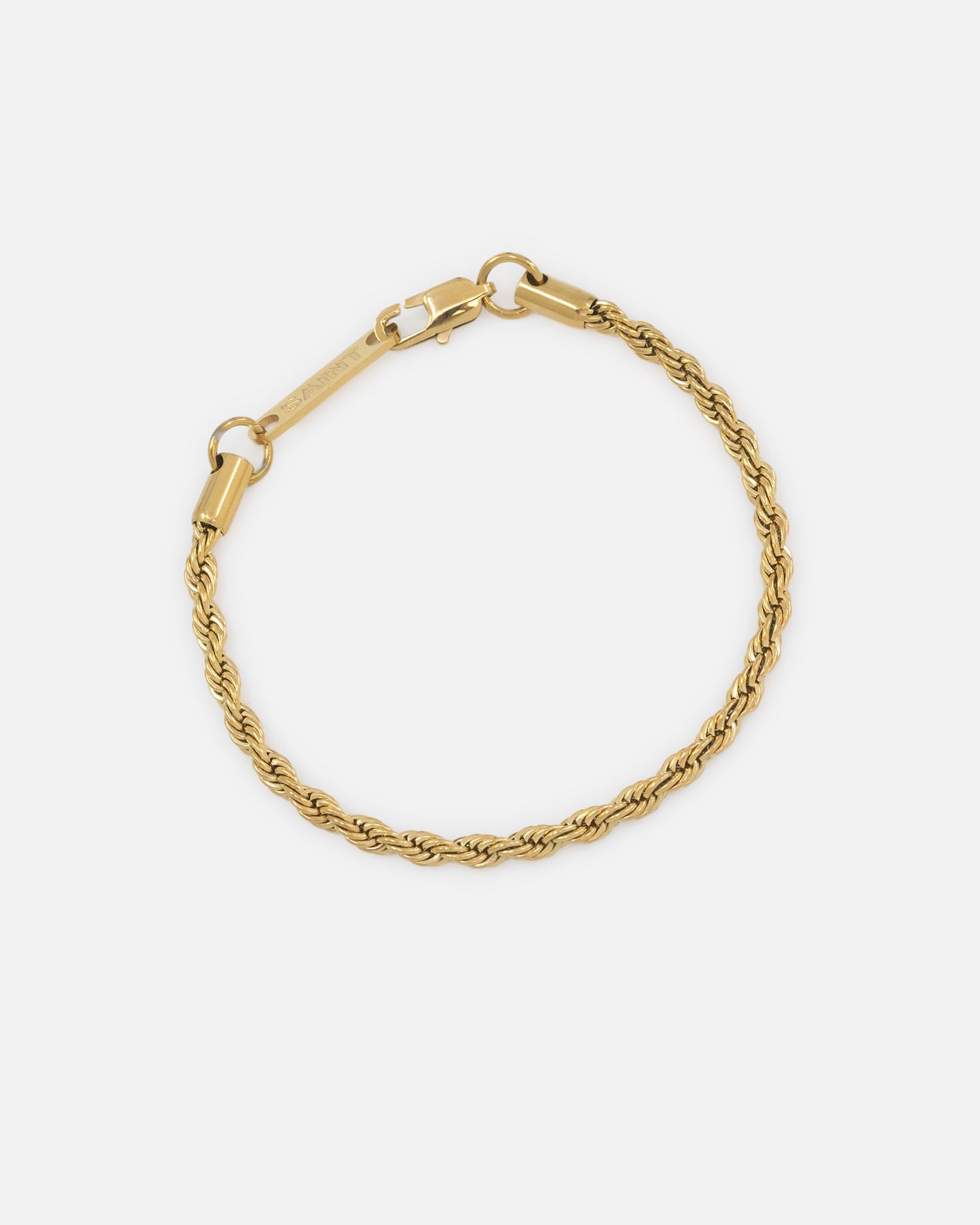 Saint Morta Cross Pendant Rope Chain & Bracelet Bundle Gold