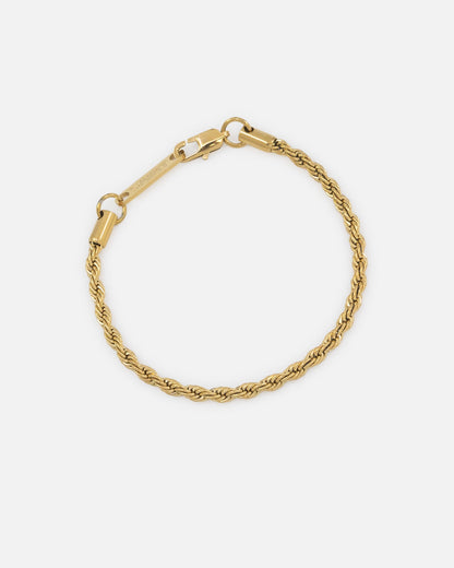 Saint Morta Cross Pendant Rope Chain & Bracelet Bundle Gold