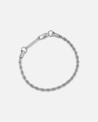 Saint Morta Cross Pendant Rope Chain & Bracelet Bundle White Gold