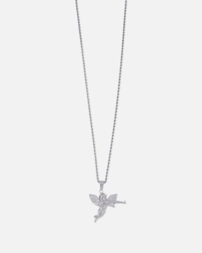 Saint Morta Cupid Pendant Chain White Gold
