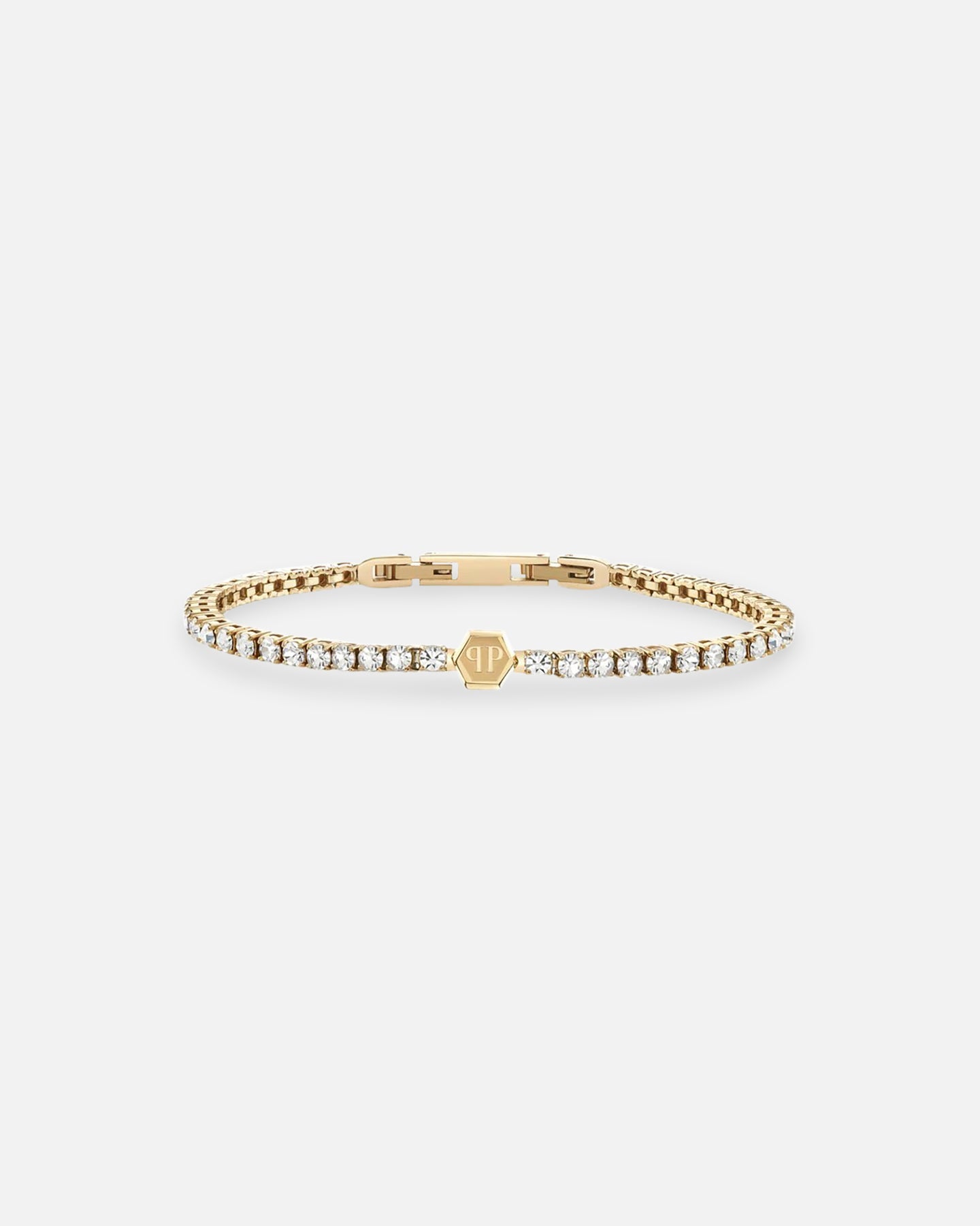 Philipp Plein Plein Tennis Royal Clear Crystal Bracelet Gold