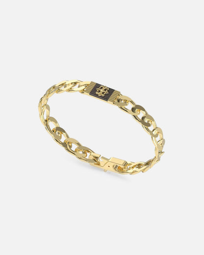 Guess Mainline Rebel Moon 9mm Tag Bracelet Gold