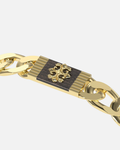 Guess Mainline Rebel Moon 9mm Tag Bracelet Gold