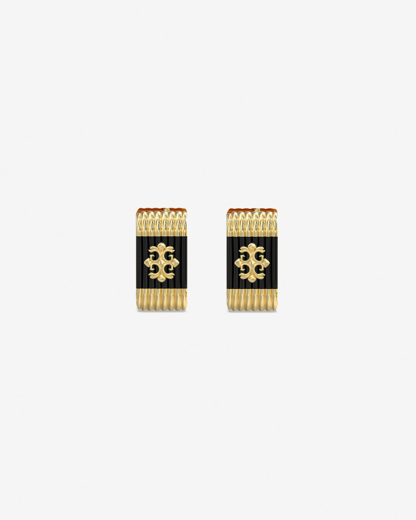 Guess Mainline Rebel Moon 12MM Striped Earrings Gold