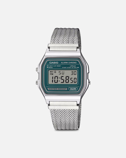 Casio A158WEM-3D Watch Silver/Black