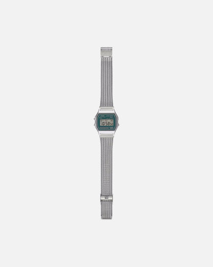 Casio A158WEM-3D Watch Silver/Black