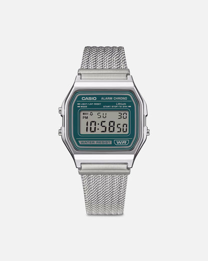 Casio A158WEM-3D Watch Silver/Black