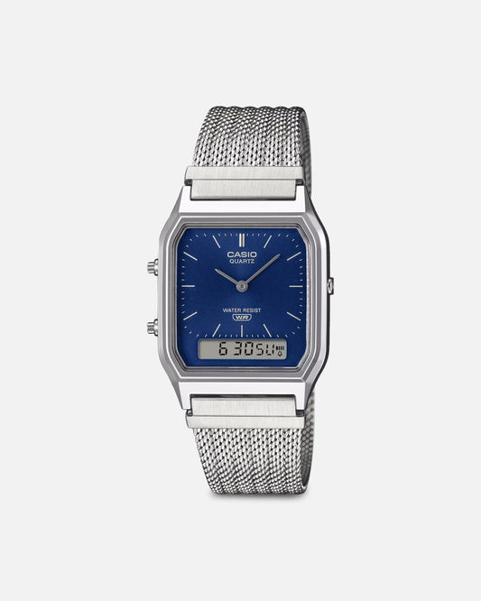 Casio AQ230EM-2A Watch Silver/Blue
