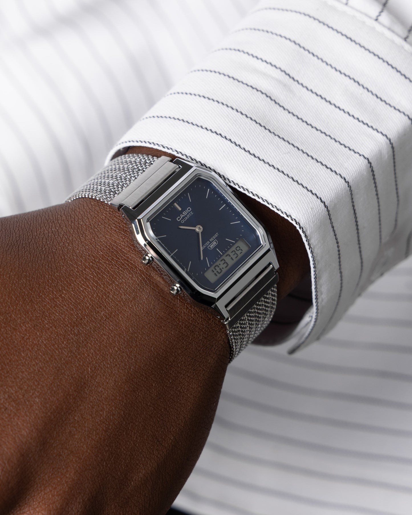 Casio AQ230EM-2A Watch Silver/Blue