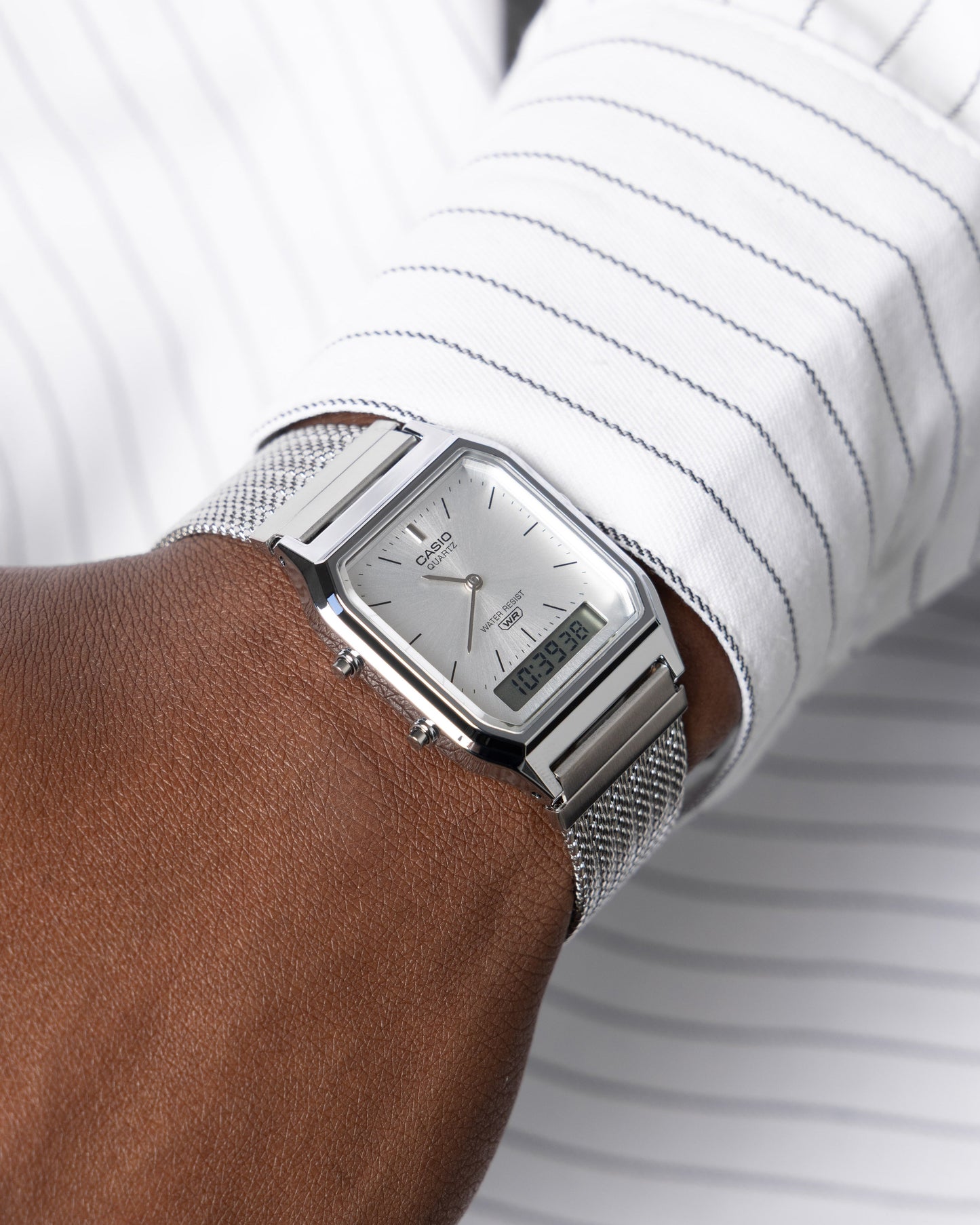 Casio AQ230EM-7A Watch Silver/Silver