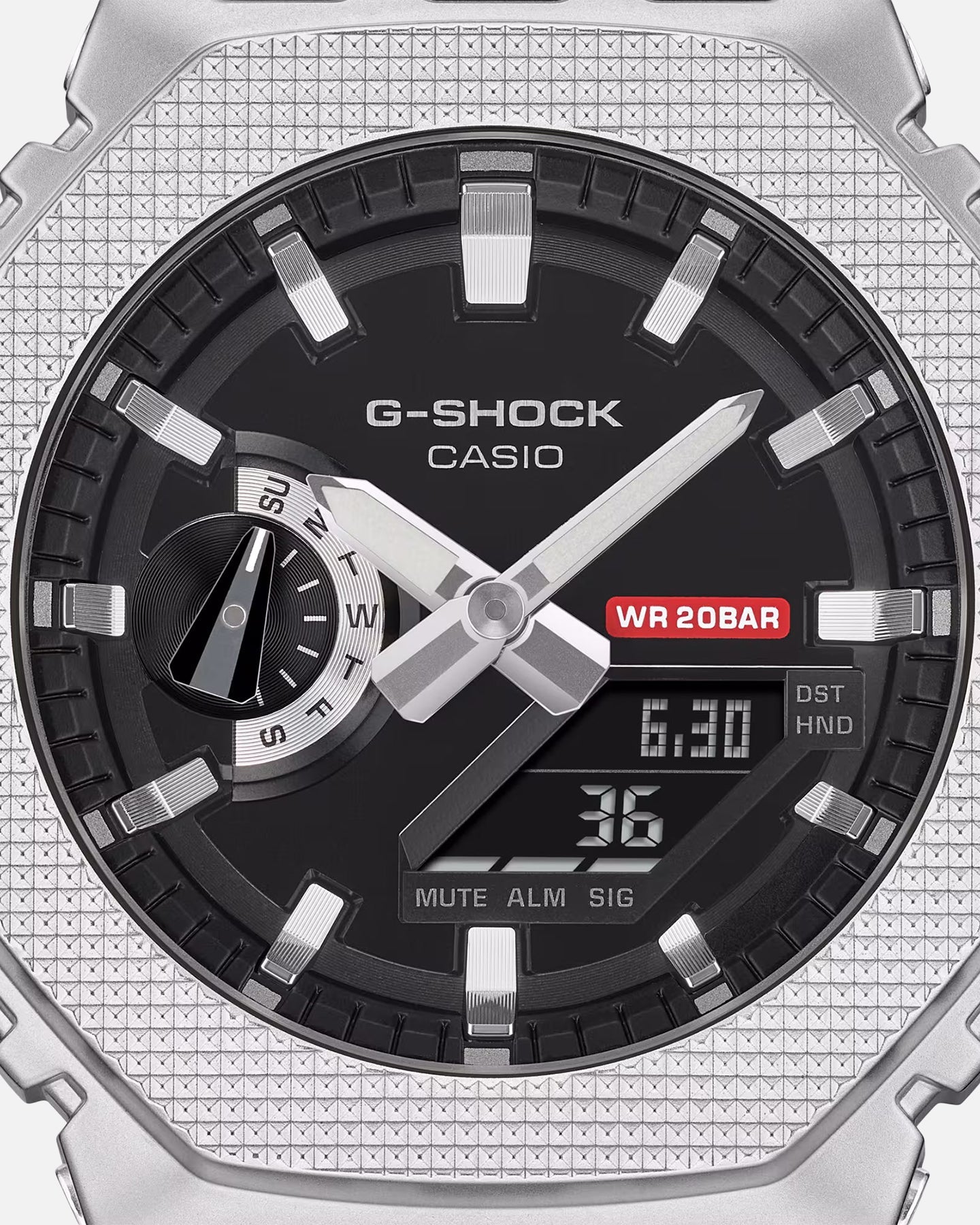 G Shock GM2100M-1A Watch Silver/Black