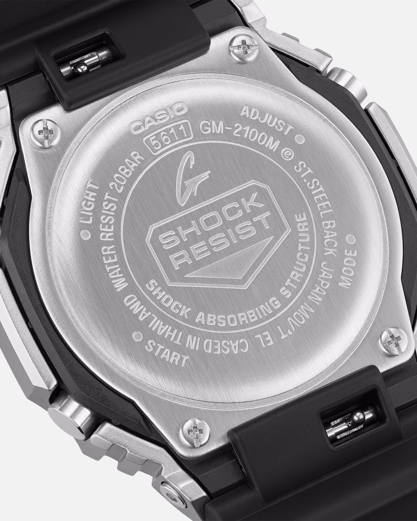 G Shock GM2100M-1A Watch Silver/Black