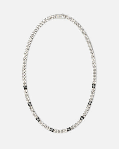 Guess Mainline 21" 4G Chain Pave Necklace Silver