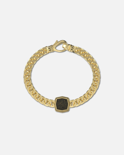 Guess Mainline Back To Black Octagon Bracelet Gold