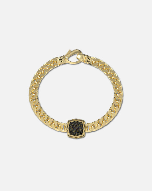 Guess Mainline Back To Black Octagon Bracelet Gold