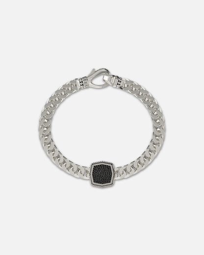Guess Mainline Back To Black Octagon Bracelet Silver