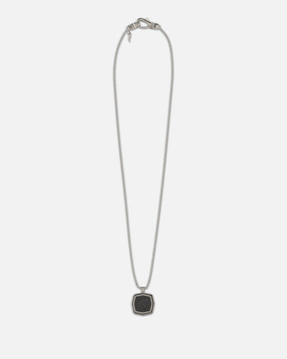 Guess Mainline Back To Black Octagon Necklace Black