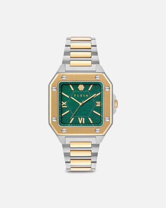 Philipp Plein Edge 42MM Two-Tone Bracelet Watch Silver/Gold