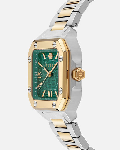 Philipp Plein Edge 42MM Two-Tone Bracelet Watch Silver/Gold