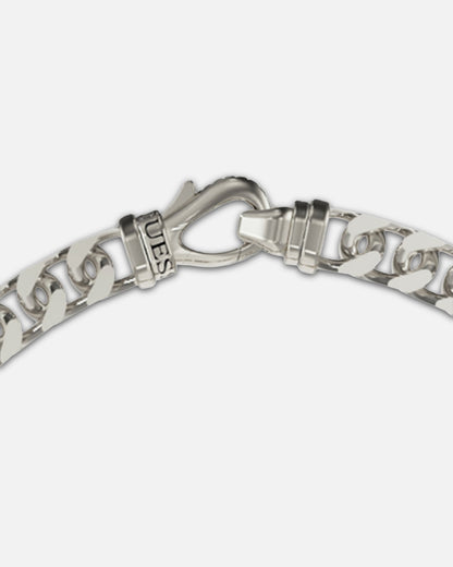 Guess Mainline Lion King Crystal Exagon Necklace Silver