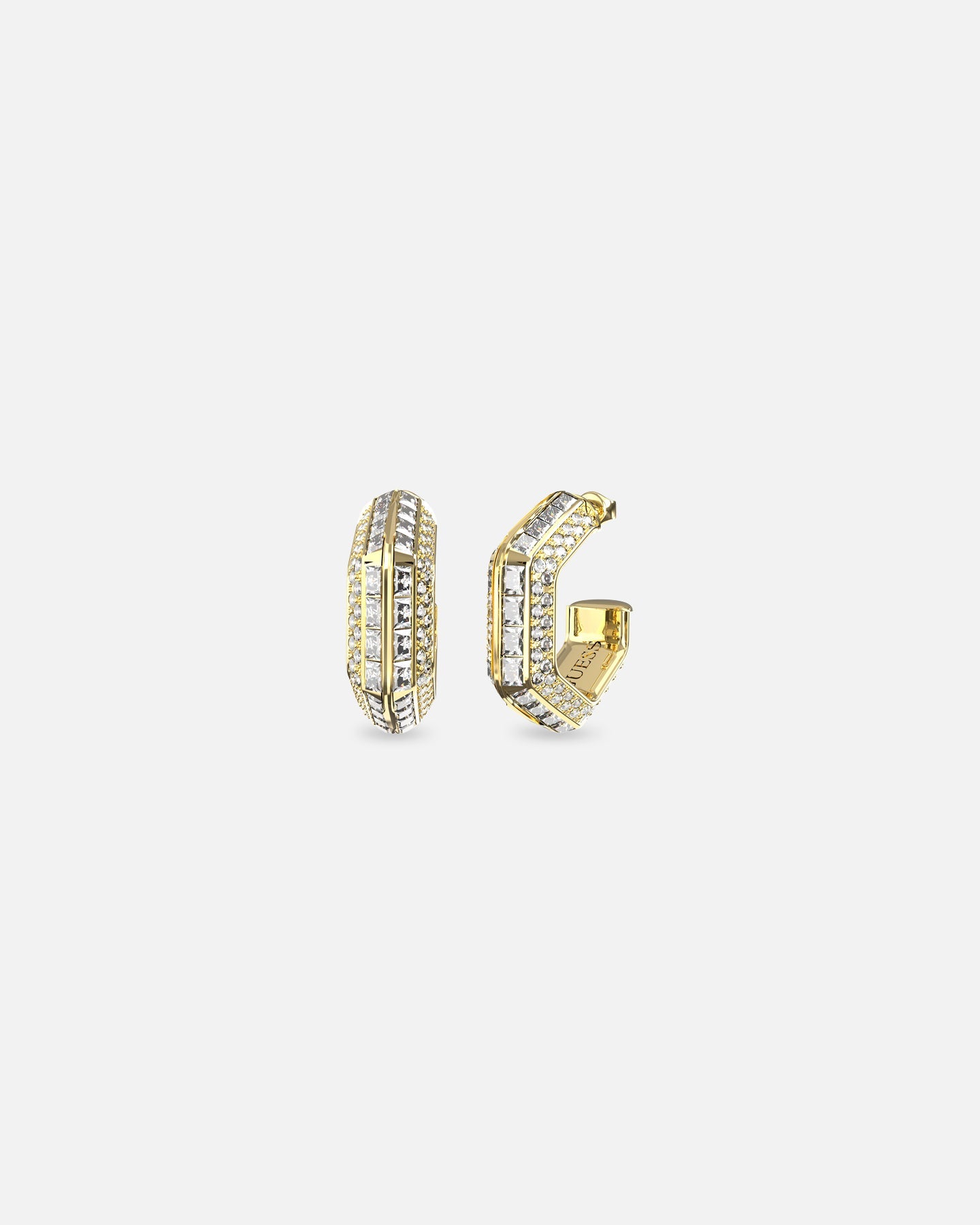 Guess Mainline Women's Lioness Queen Octagon Hoop Earrings Gold