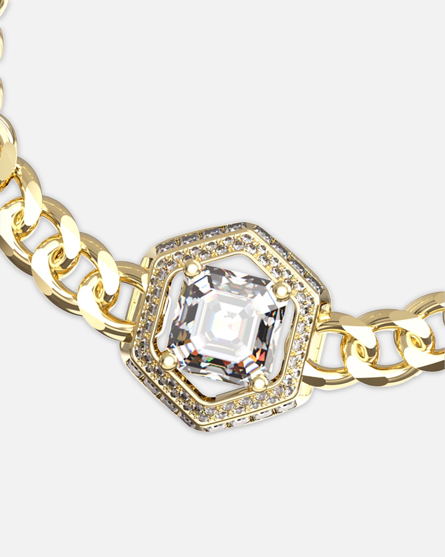 Guess Mainline Women's Lioness Queen Octagon Bracelet Gold