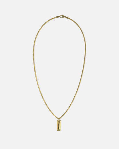 Guess Mainline True Spirit Crystal Tag Necklace Gold