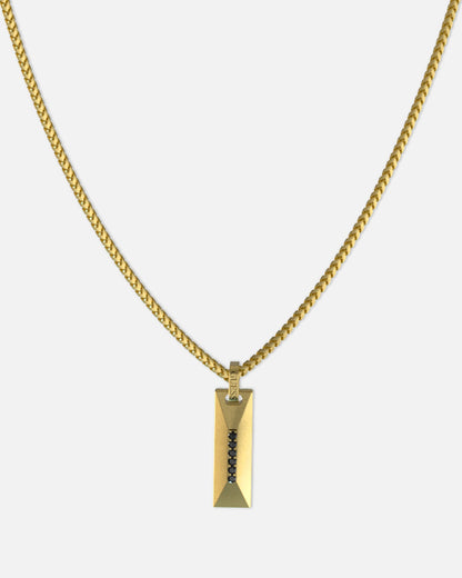 Guess Mainline True Spirit Crystal Tag Necklace Gold