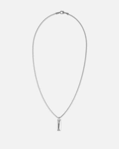 Guess Mainline True Spirit Crystal Tag Necklace Silver