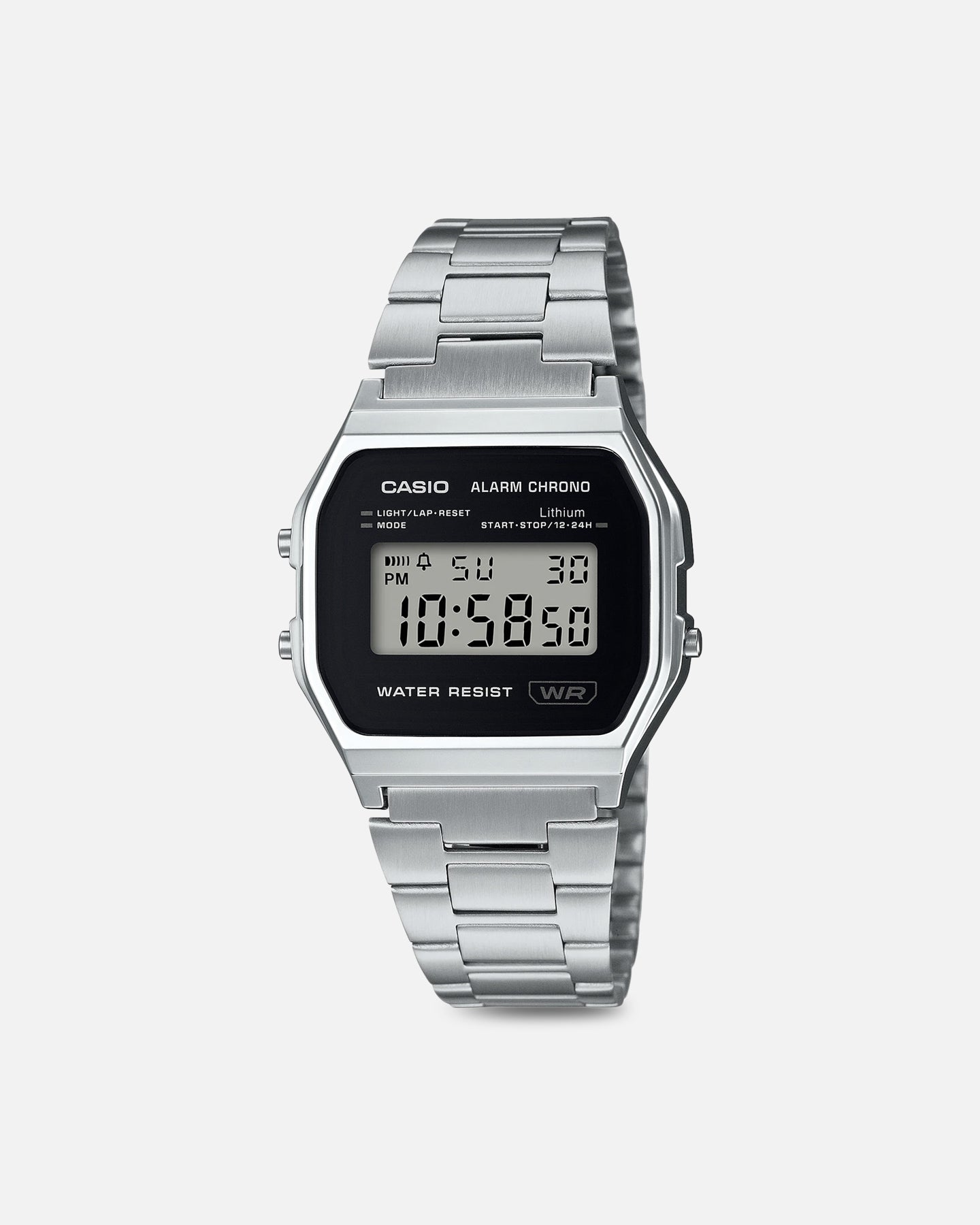 Casio A158WEA-1D64 Watch Silver/Black