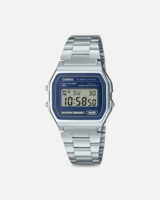 Casio A158WEA-2D Watch Silver/Black