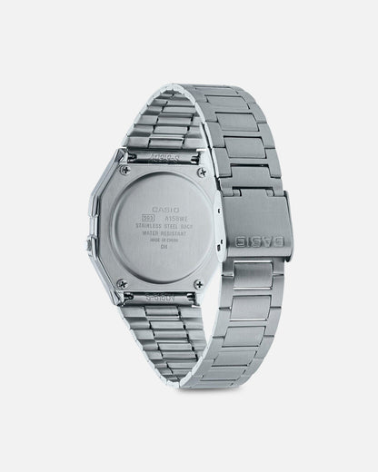 Casio A158WEA-2D Watch Silver/Black