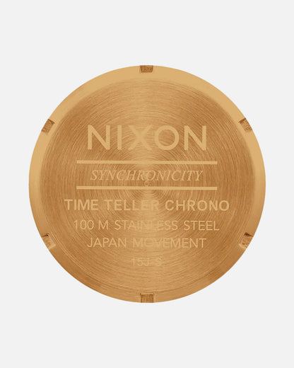 Nixon Time Teller Chrono Watch Gold/Green